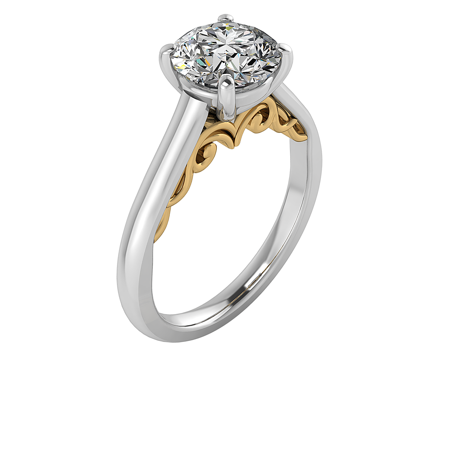 Hadley Filigree Solitaire Engagement Ring